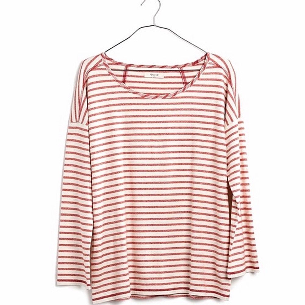 Madewell Red Striped Chart Tee